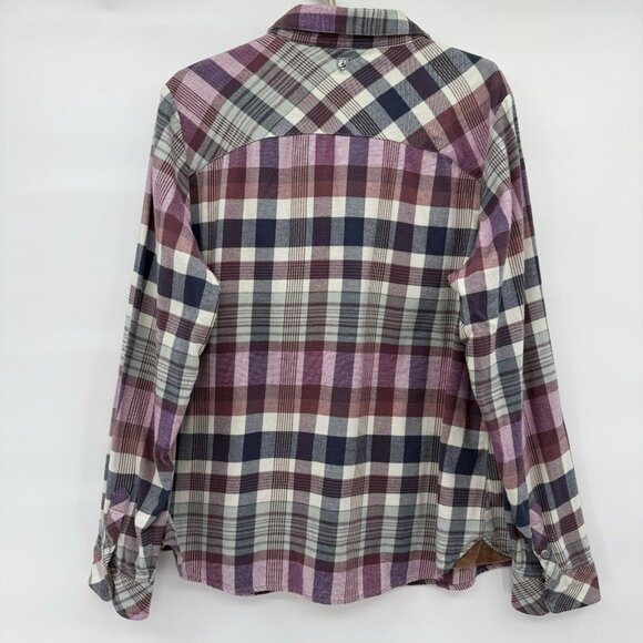 Kuhl Tess Flannel Button Front Shirt Longsleeve Plaid Western in‎ Deep Blush L - Picture 2 of 8